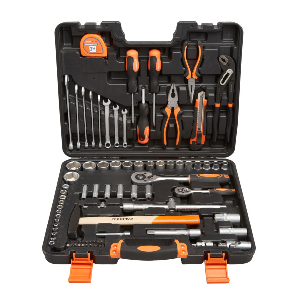 Набор инструментов MAXPILER MXT-83-SET (83 предмета, 1/2" и 1/4", CrV)